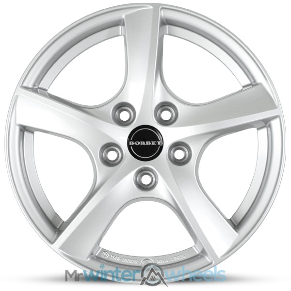 16 Inch Skoda Yeti (5L) Borbet Alloy Winter Wheels and Winter Tyres, 1.